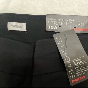 Avenue Black Straight‎ Leg Pants